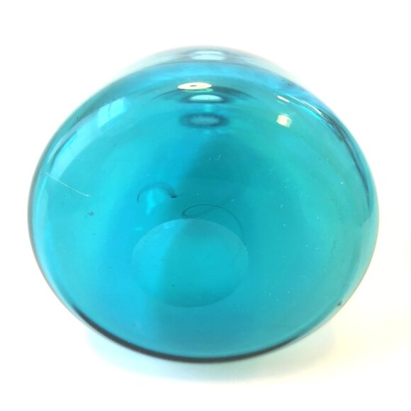 Decanter Light Blue Blown Glass England Vintage Styling - Picture 6 of 8